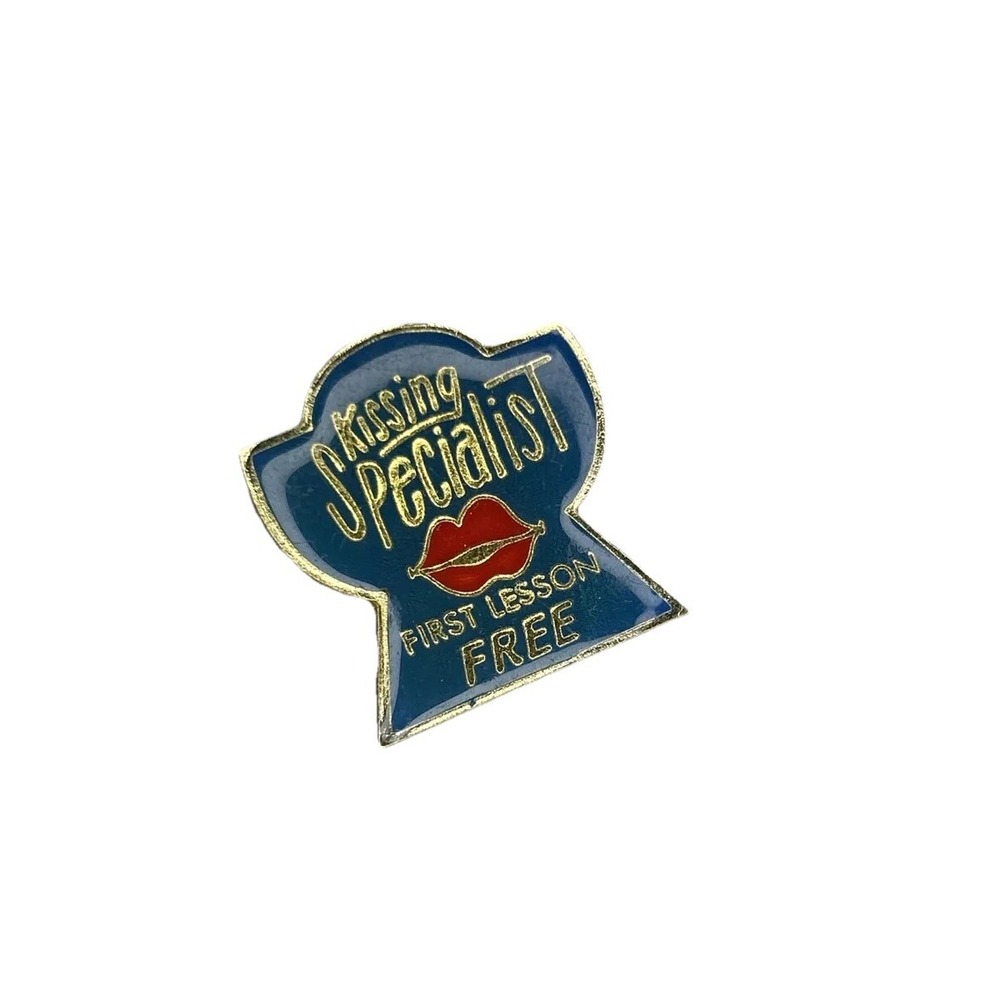 VTG Enamel Lapel Pin - Kissing Specialist‎ (1987)